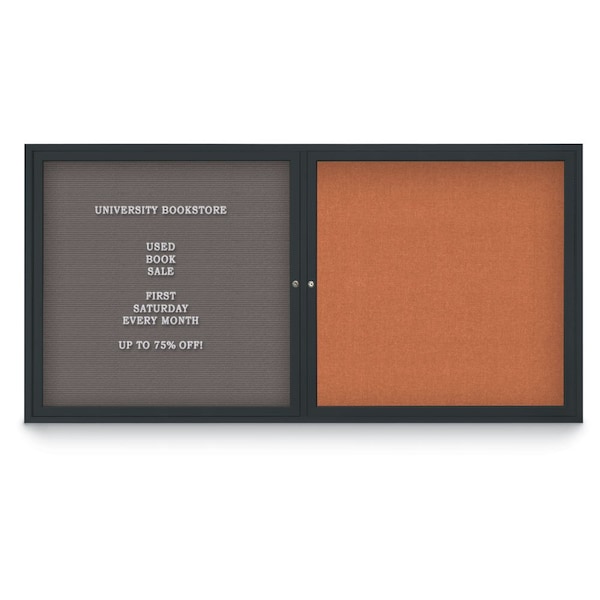 Corkboard, 72"x36", Rubber/Satin